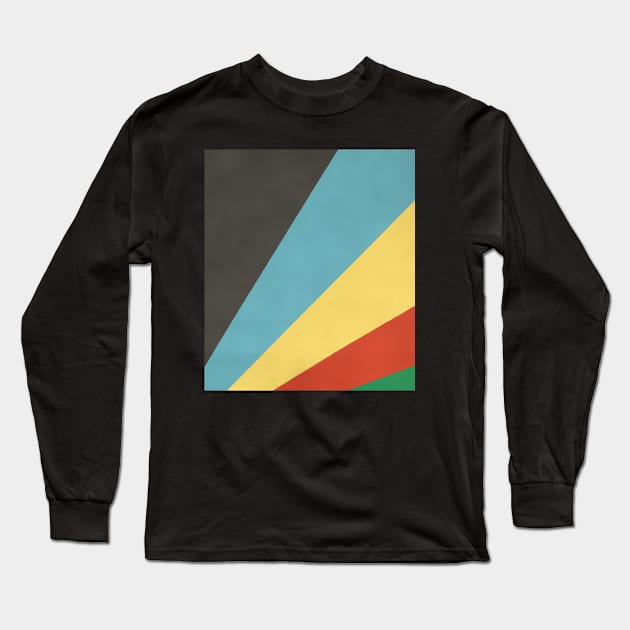 Abstract retro futuristic illustration Long Sleeve T-Shirt by retroprints